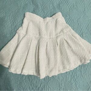 Kendall & Kylie White A-Line Tweed Skirt